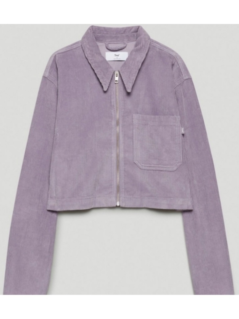 Aritzia TNA Dixon Corduroy Cropped Jacket Purple Ash